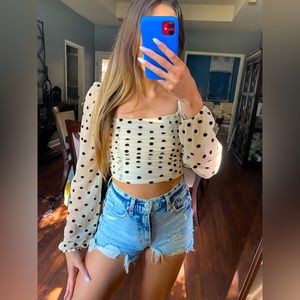 Vici polka dot crop top